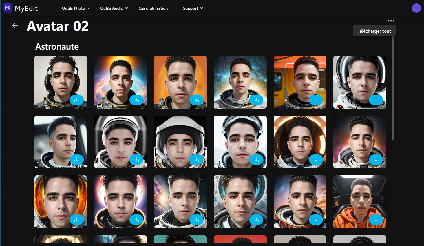 Créer un avatar en ligne avec le site MyEdit - Etape 8