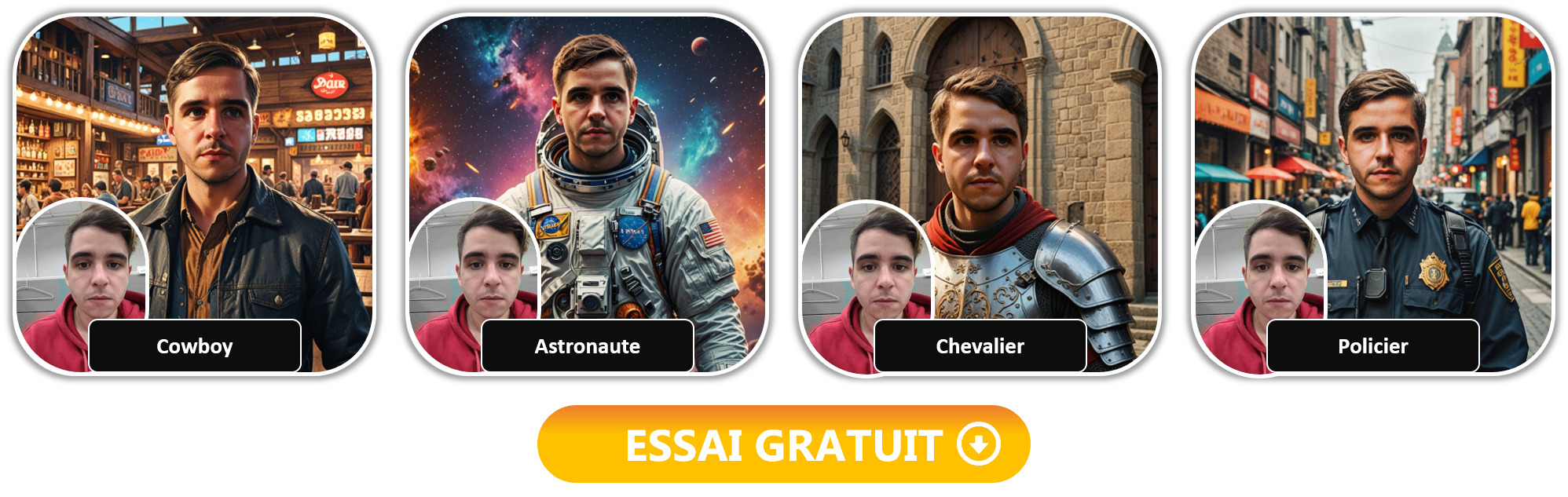 PhotoDirector - Exemples création avatar avec description texte