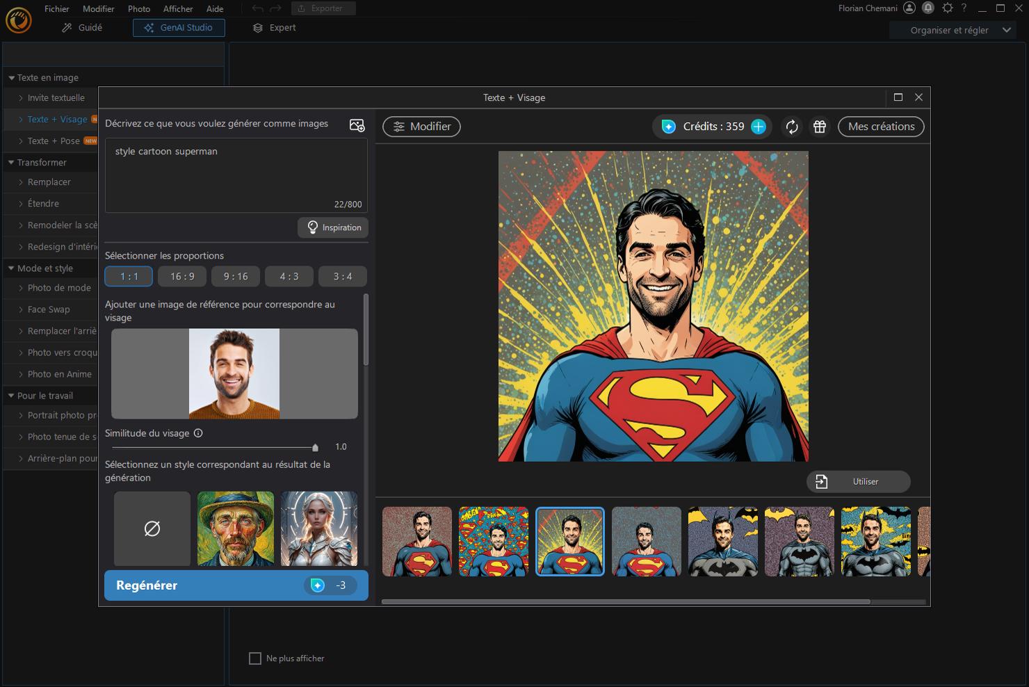 PhotoDirector - Meilleur logiciel pour créer des avatars depuis un texte