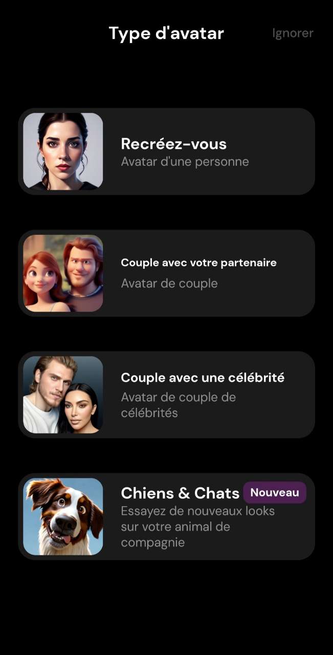 VOI - Créer un avatar de couple