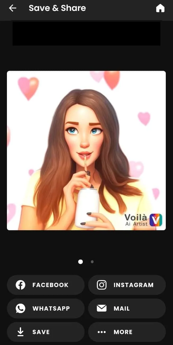 Voila AI Artist interface