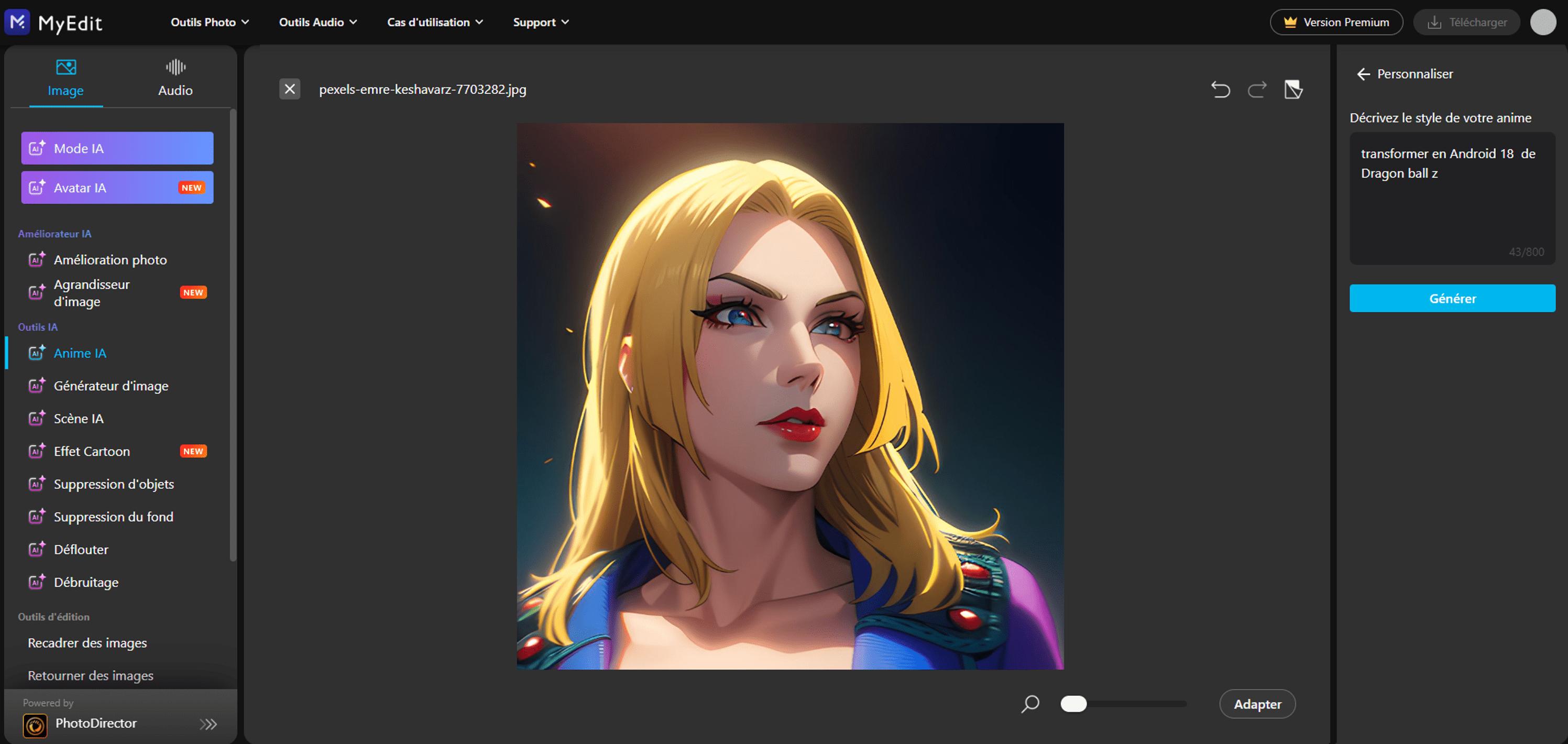Créer une photo de profil Anime en ligne