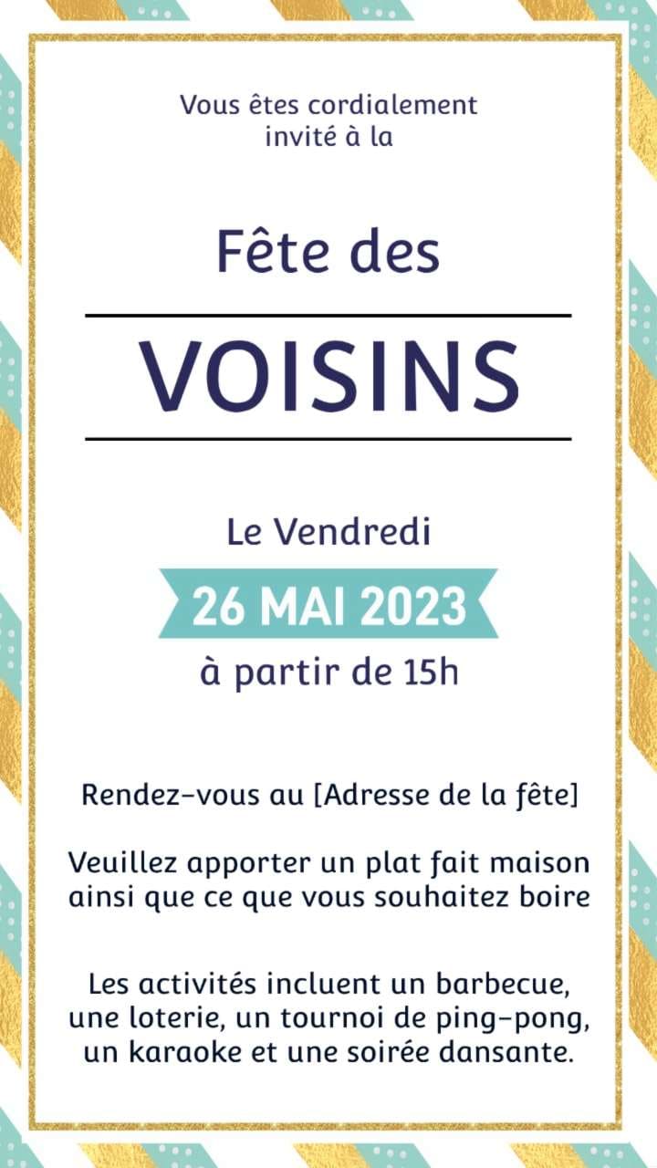 Meilleurs modèles d'invitation pour la Fête des Voisins