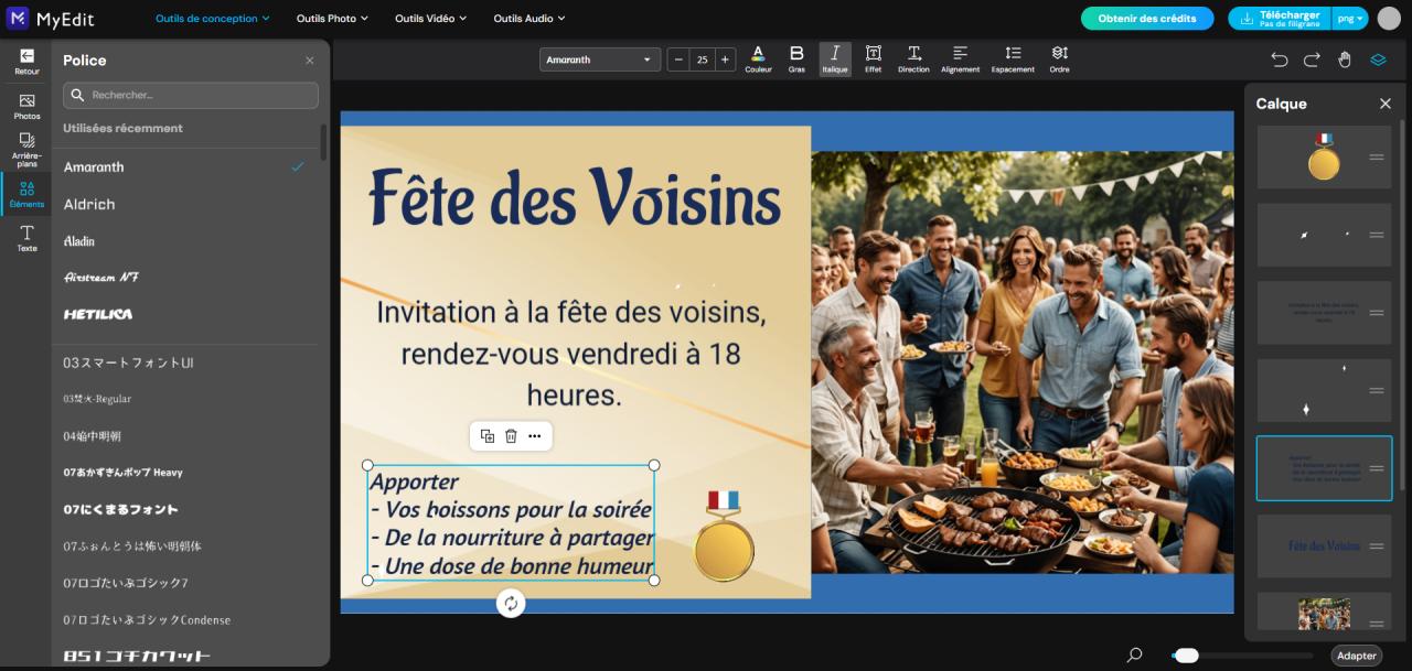comment creer une invitation pour la Fête des Voisins