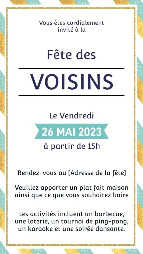 Meilleurs modèles d'invitation pour la Fête des Voisins