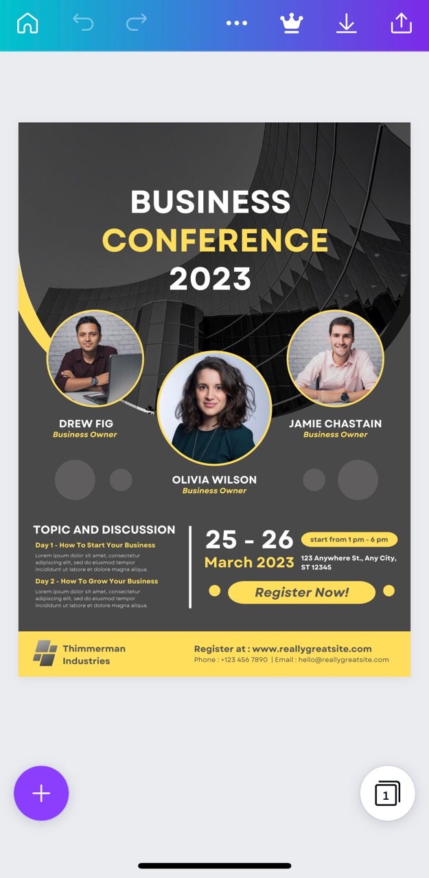 活動海報設計 App 推薦:Canva