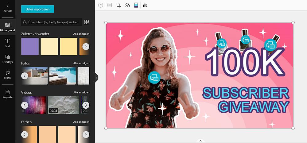 Thumbnail Vorlage bearbeiten