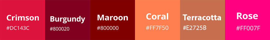 Colors Similar to Red