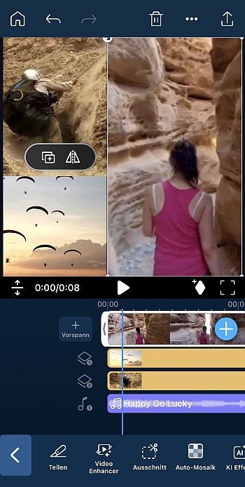 Video-Collage weiter bearbeiten