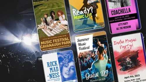 Créer une affiche de concert et festival de musique avec des modèles gratuits