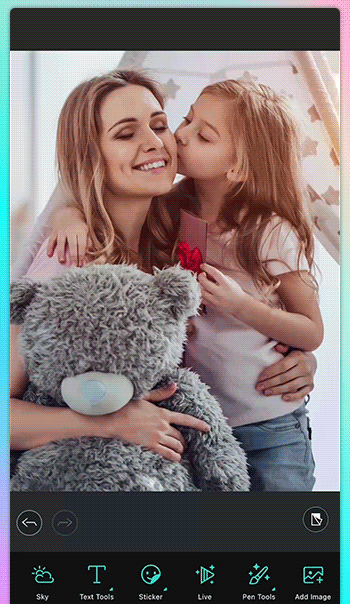PhotoDirector App - Ajouter un message sur votre image de la fête des mères