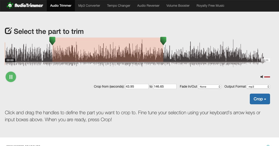 Audio Trimmer Interface