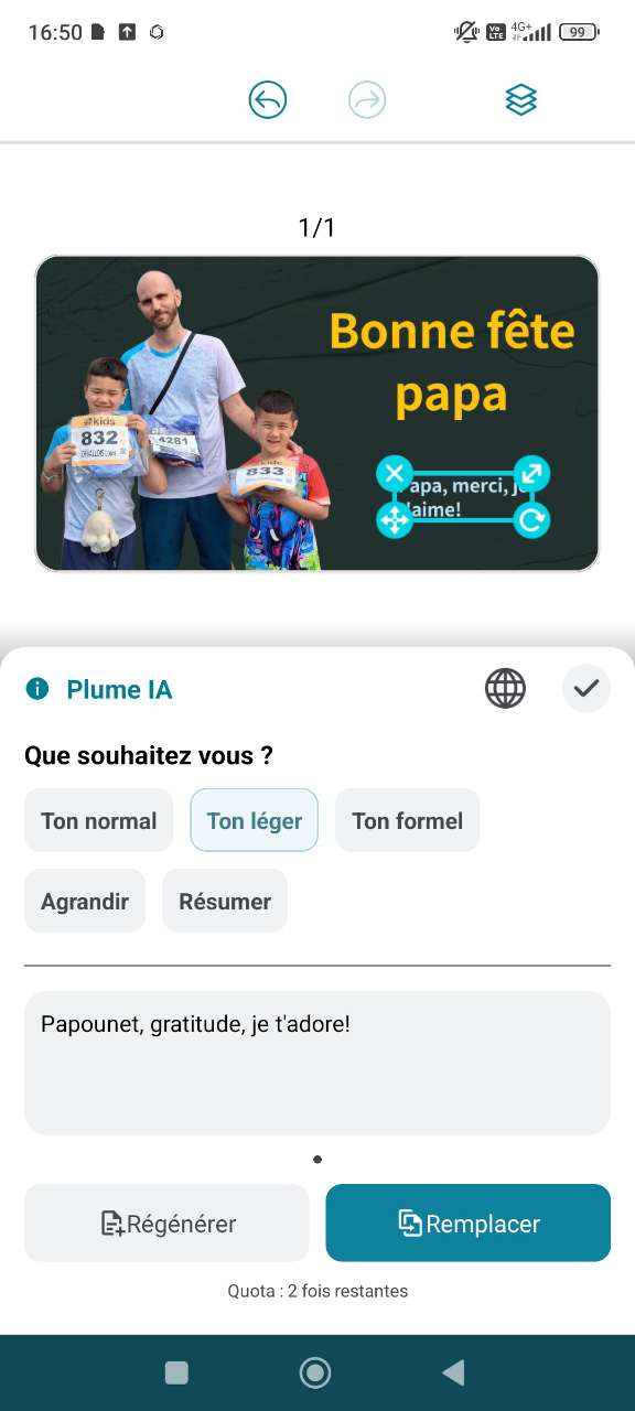 Créer une  de carte fête des pères avec des modèles personnalisables