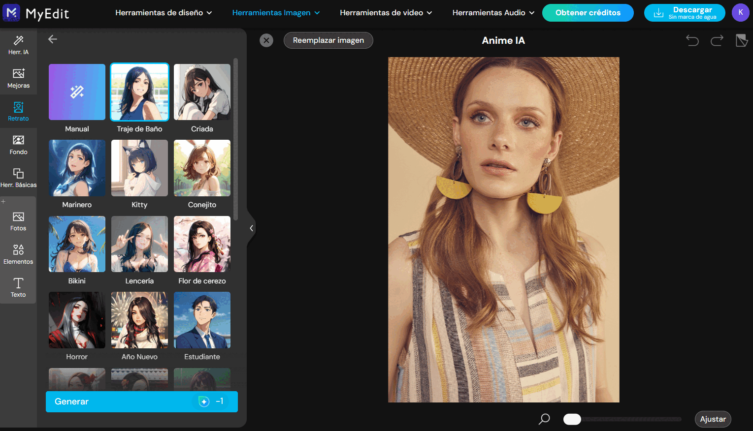 Convierte tu retrato en anime online