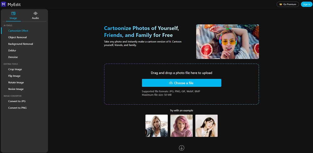 MyEdit.Online Interface