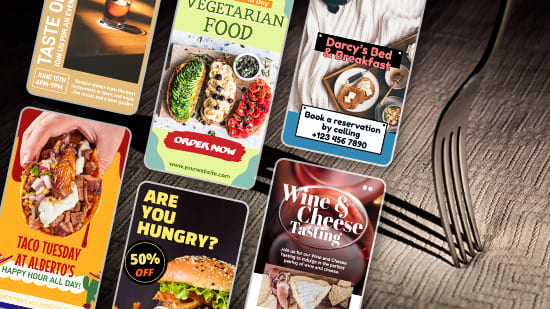 Créez des flyer pour restaurant avec des modèles gratuits et personnalisables