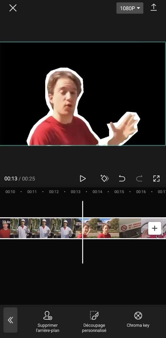 CapCut - Meilleure appli pour mettre en avant un sujet dans une vidéo sans fond