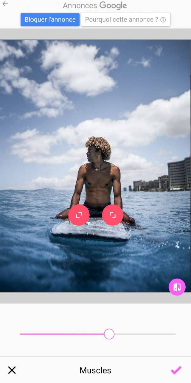 FitPix interface - Application de retouche du corps gratuit