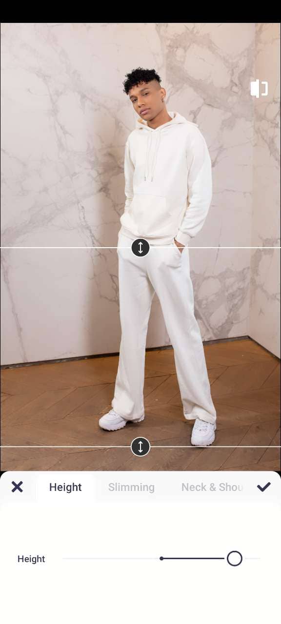 Hotune interface - Application de retouche du corps gratuit