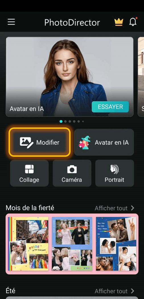 PhotoDirector - Flouter l'arrière-plan d'une photo Etape 1