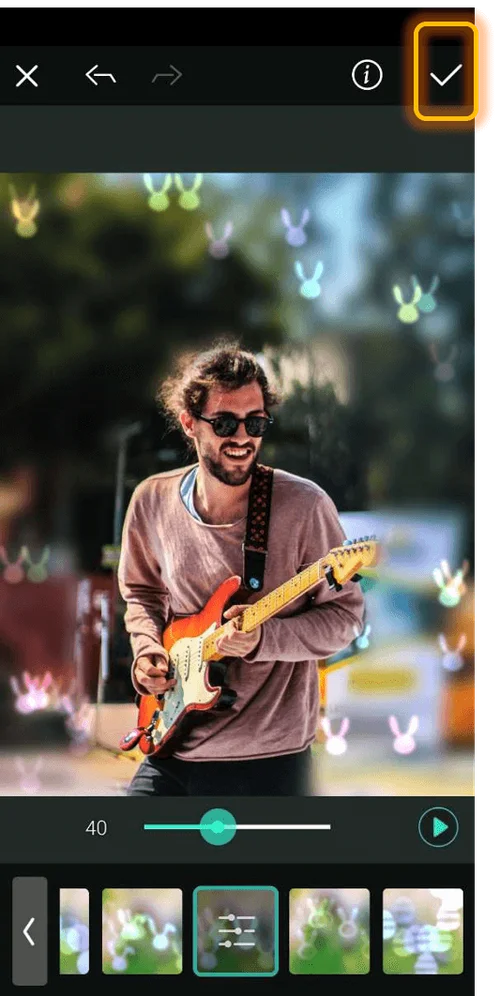 PhotoDirector - Flouter l'arrière-plan d'une photo avec effet Bokeh Etape 4