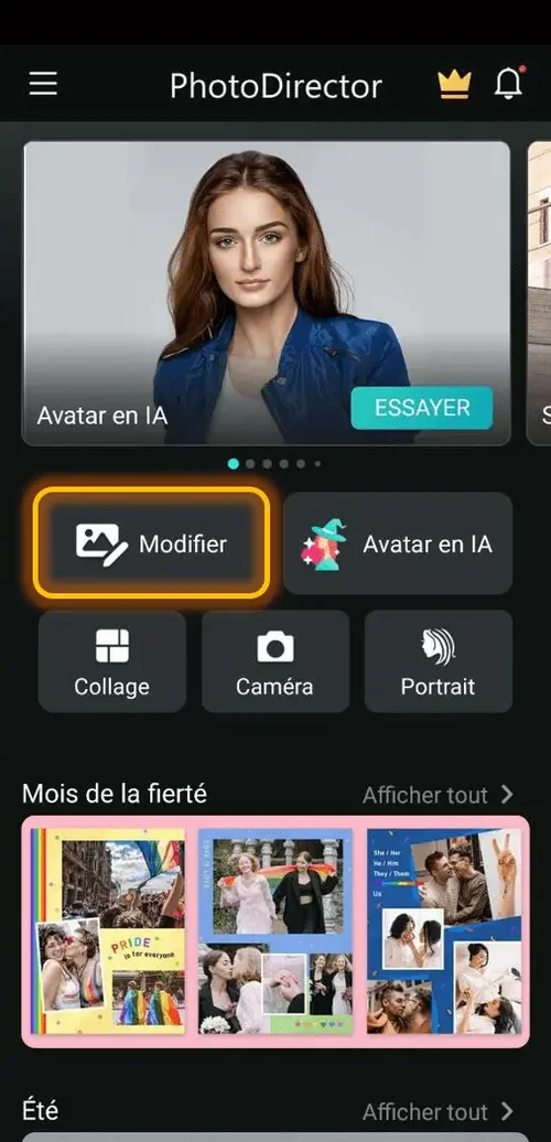 PhotoDirector - Flouter l'arrière-plan d'une photo Etape 1