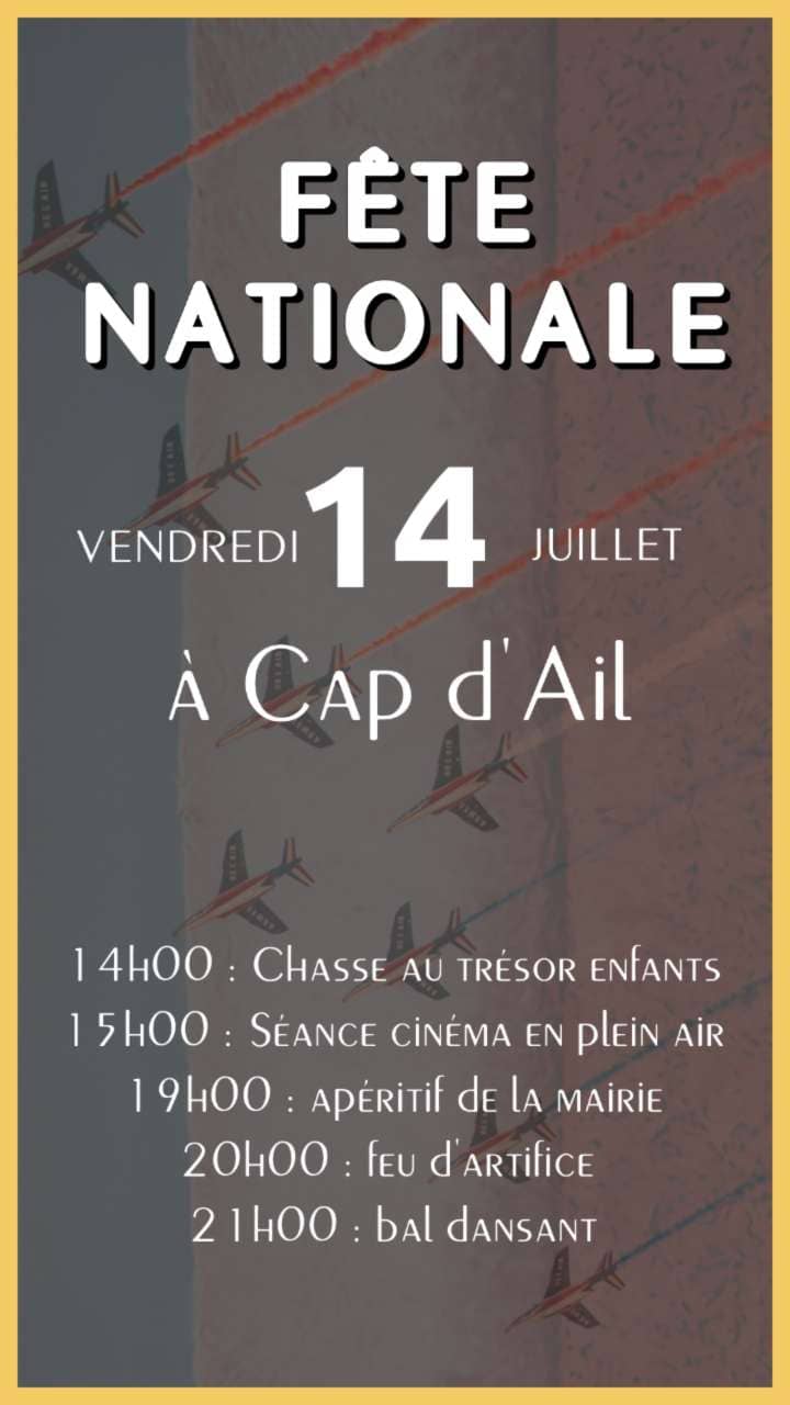 Modèle d'affiche et flyer pour le 14 juillet - Programme des festivités pour la fete nationale