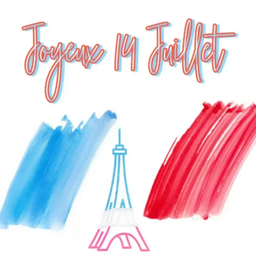 Image avec message Joyeux 14 juillet - fête nationale francaise