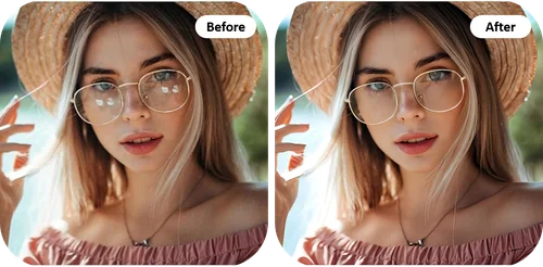 Remove glare from photo with the software