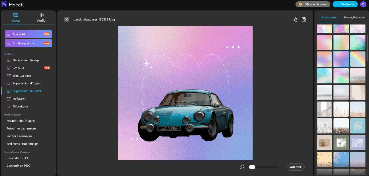 Comment supprimer l'arrière-plan d'une image en ligne gratuitement avec MyEdit