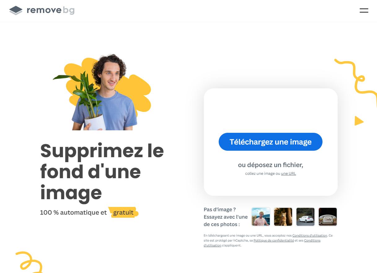 Remove Background - Supprimer l'arrière-plan d'une image en ligne gratuit