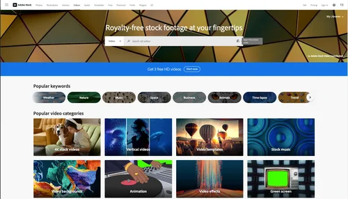 Adobe Stock Interface