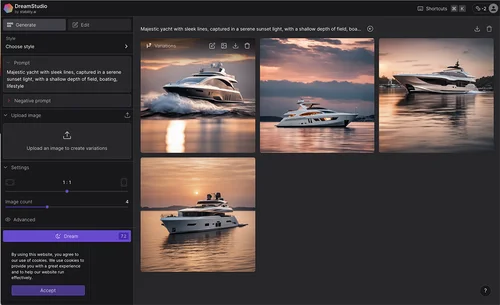 DreamStudio Interface
