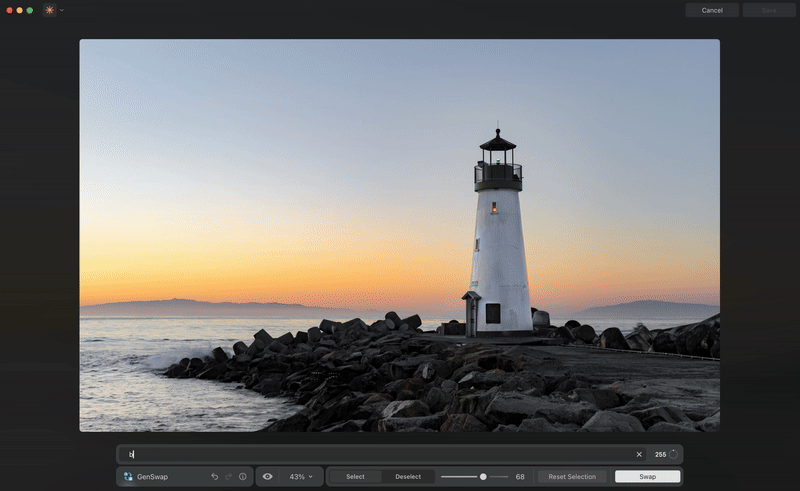Generate part of Image with Luminar Neo