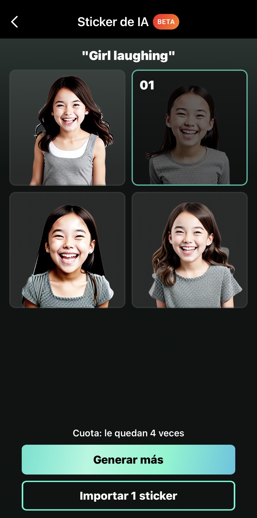 Hacer stickers para WhatsApp basados en prompts o instrucciones de texto