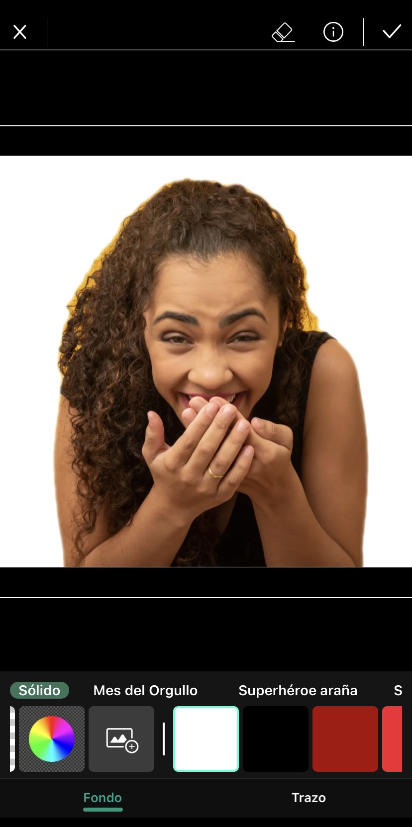 Haz stickers para WhatsApp con tus propias fotos utilizando la herramienta de Recorte