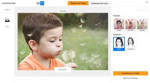VanceAI - Transformer des photos en dessins esquisses