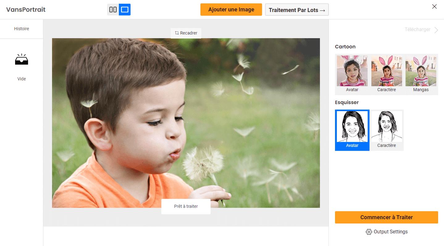 VanceAI - Transformer des photos en dessins esquisses