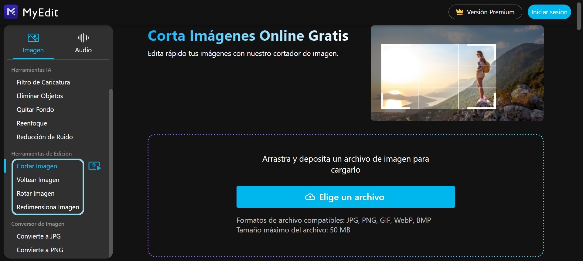 MyEdit - El mejor editor de fotos online
