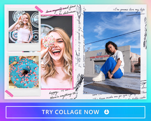 Handwritten style collage photo