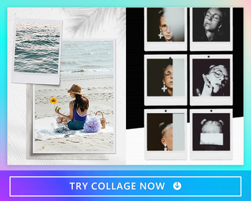 Polaroid style collage photo