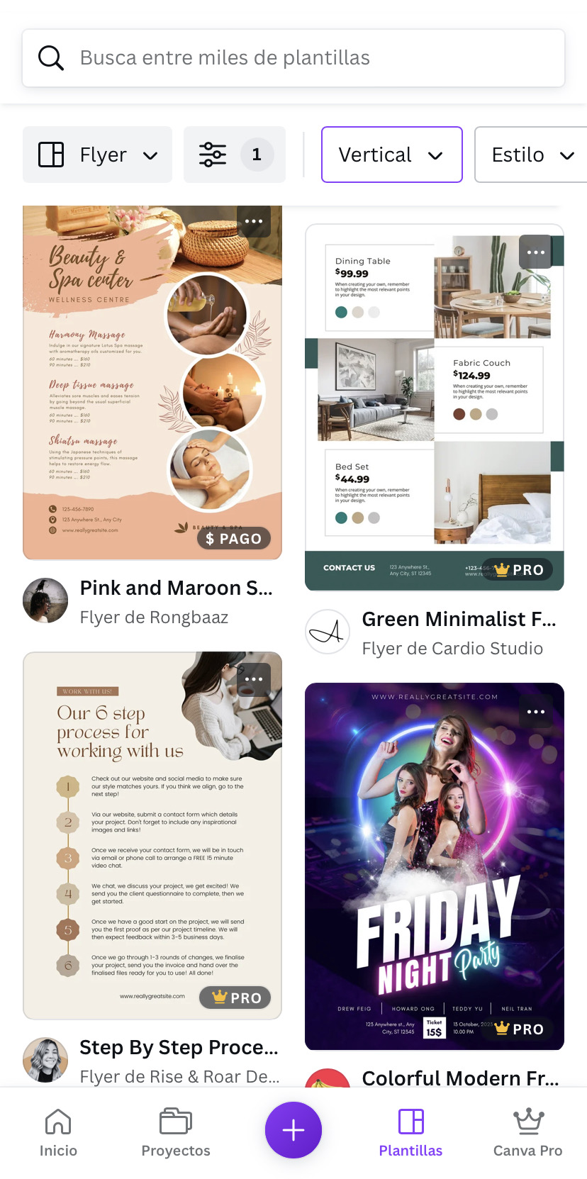 Canva: Aplicación para hacer flyers con una amplia colección de plantillas