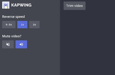 How to reverse video clips with Kapwing