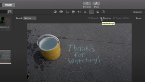 How to reverse video clips with iMovie
