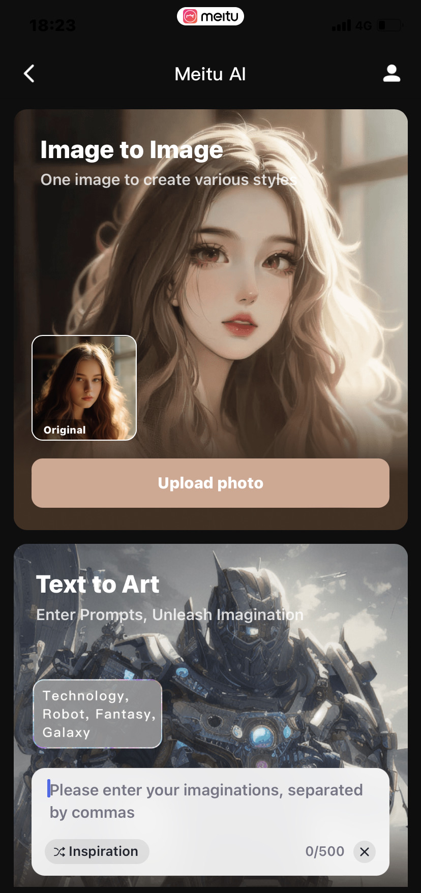 Meitu - Para convertir imágenes en caricaturas