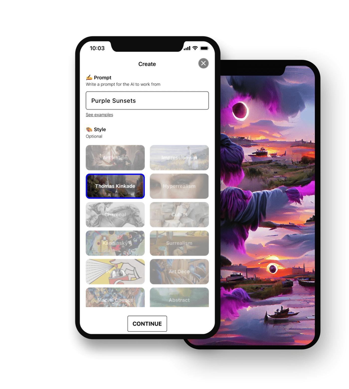 starryai - Para crear imágenes a partir de texto