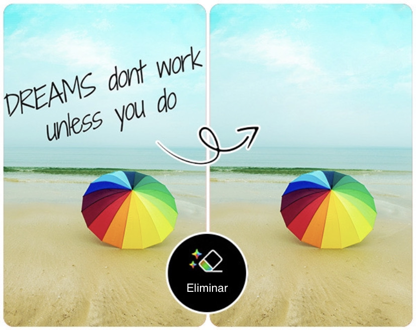 PhotoDirector App - Remove Text