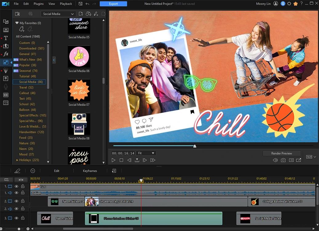 PowerDirector Interface