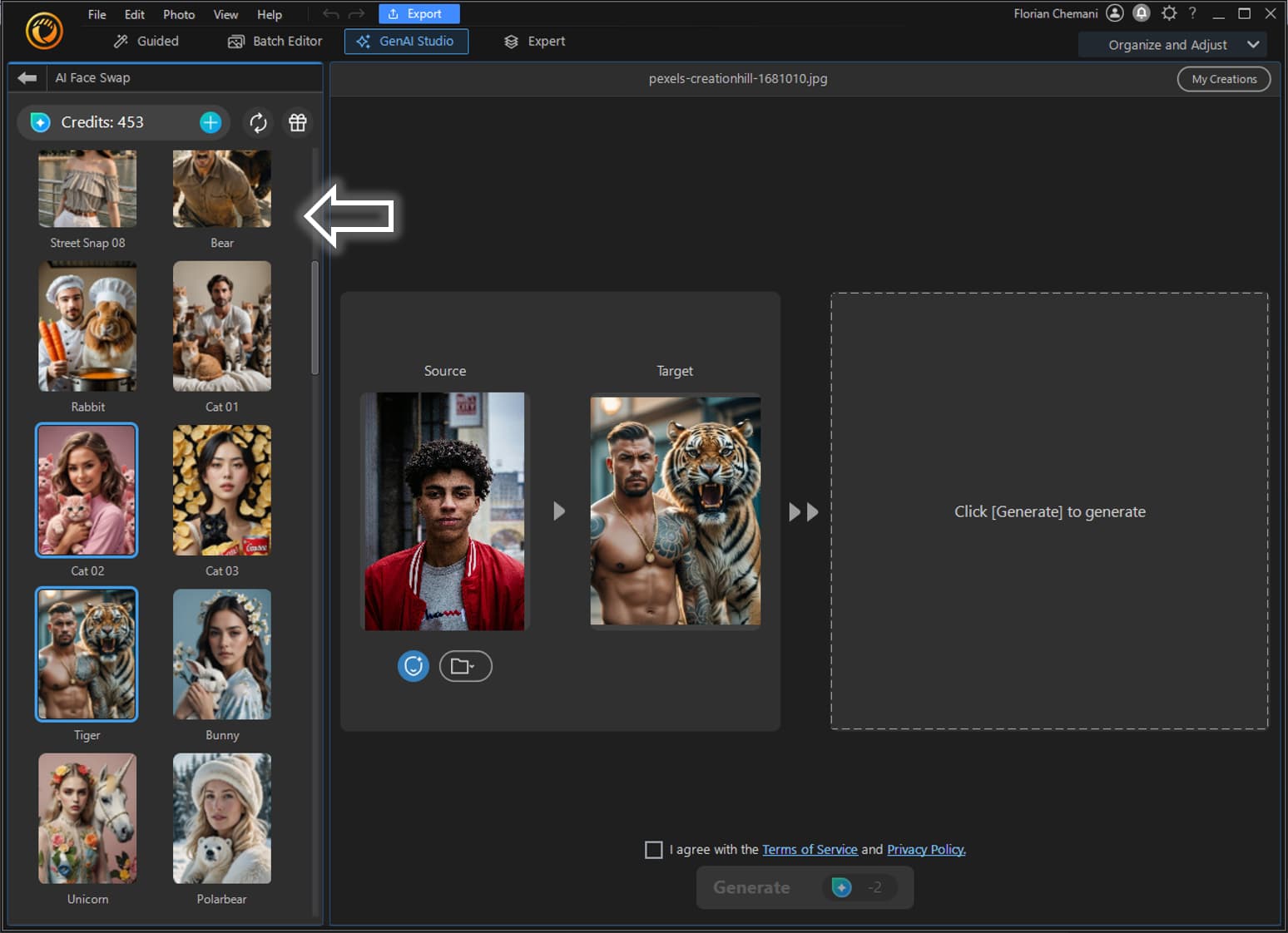 AI Face Swap Step 3 on PC