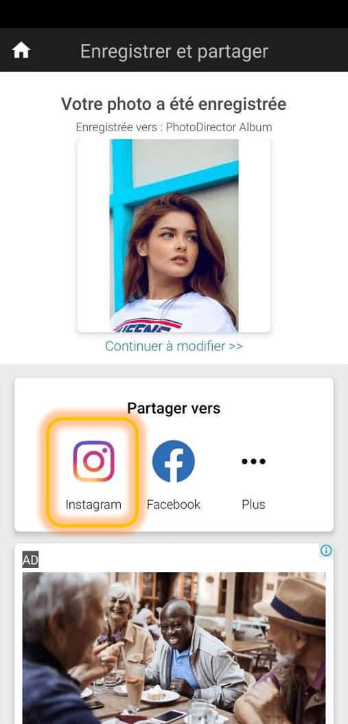 Tutoriel Etape 6 - Ajout cadre Instagram sur photo